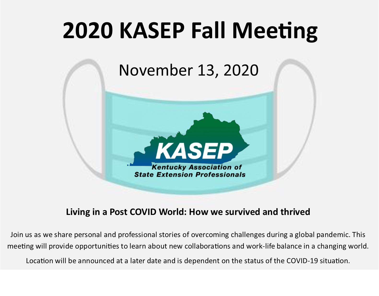 KASEP Fall 2020 meeting announcment